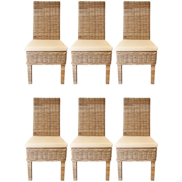 6 Rattan Parson Chair with Cushions sold separately.