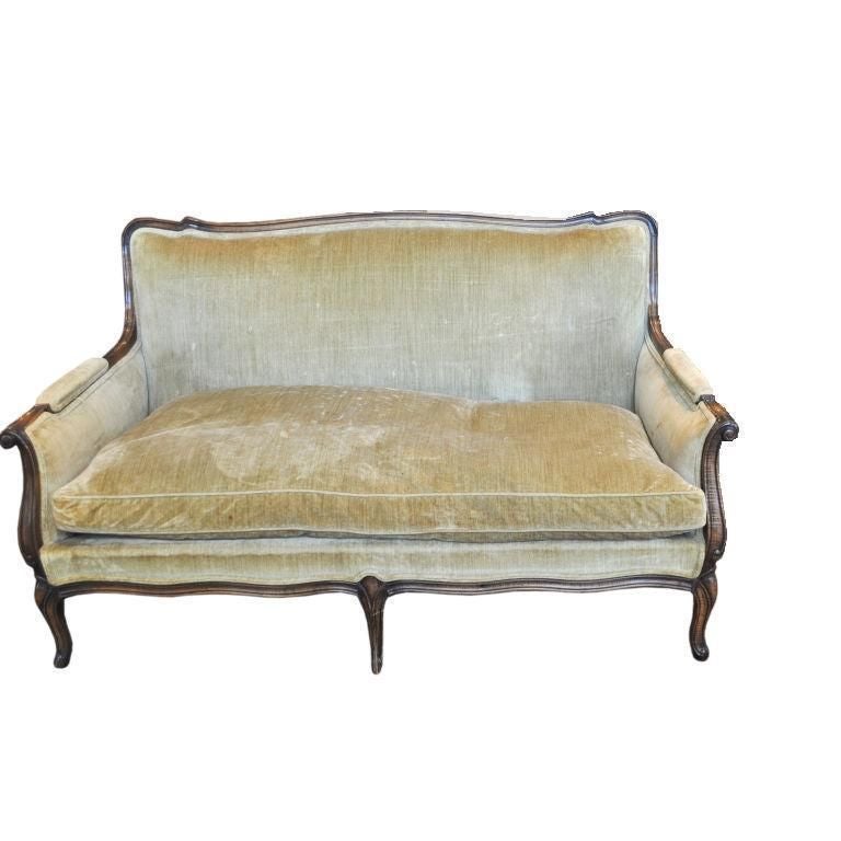 Loveseats from New York by Meyer Gunther and Martini.Loveseat Meyer Gunther and Martini. It manufactured high end to the trade only furniture. Frames were hand carved. Clients of MGM included former and sitting presidents, foreign heads of state and