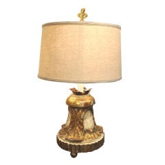 Antique Gold Leaf Candlestick Lamp
