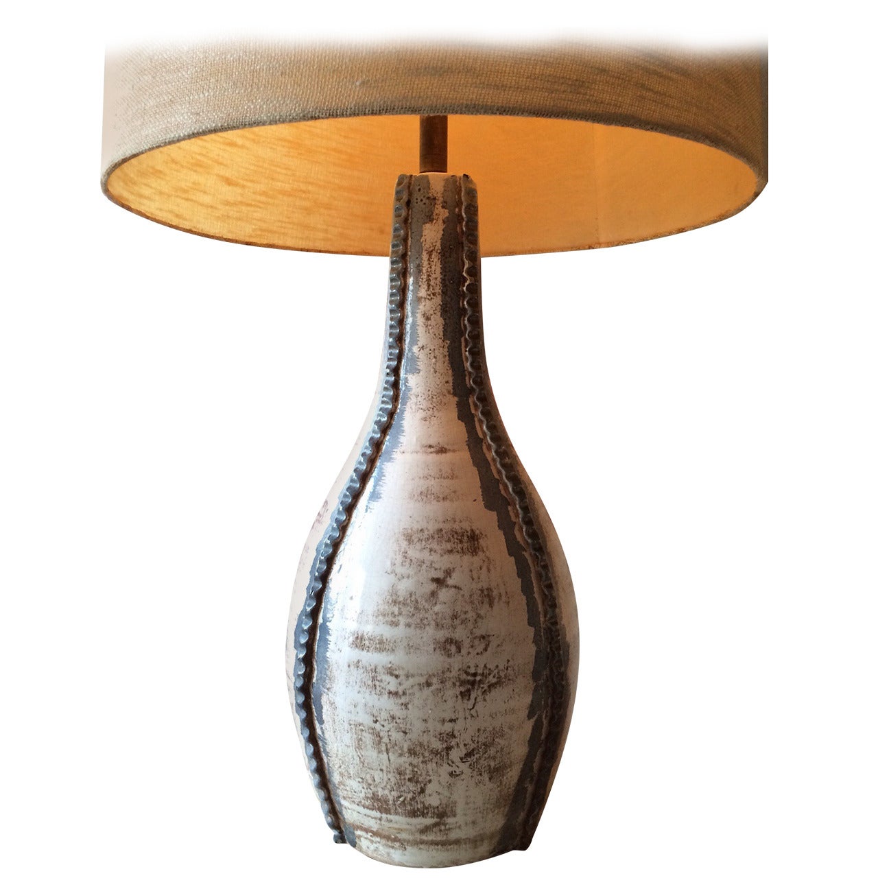 Ceramic Lamp by Tony Hill For Sale