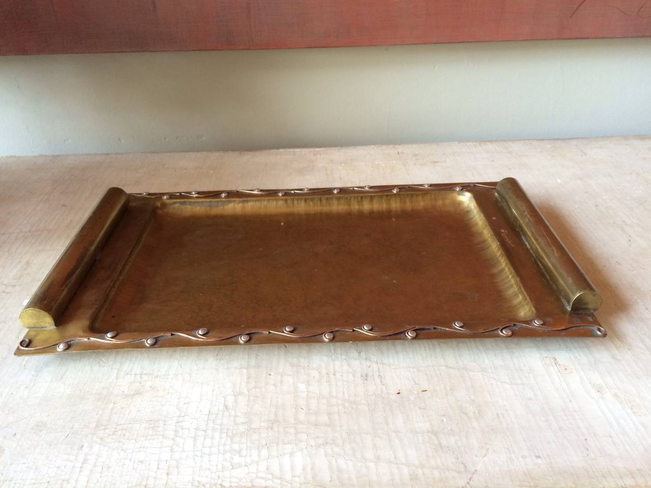 American Mixed Metals Arts and Crafts Tray