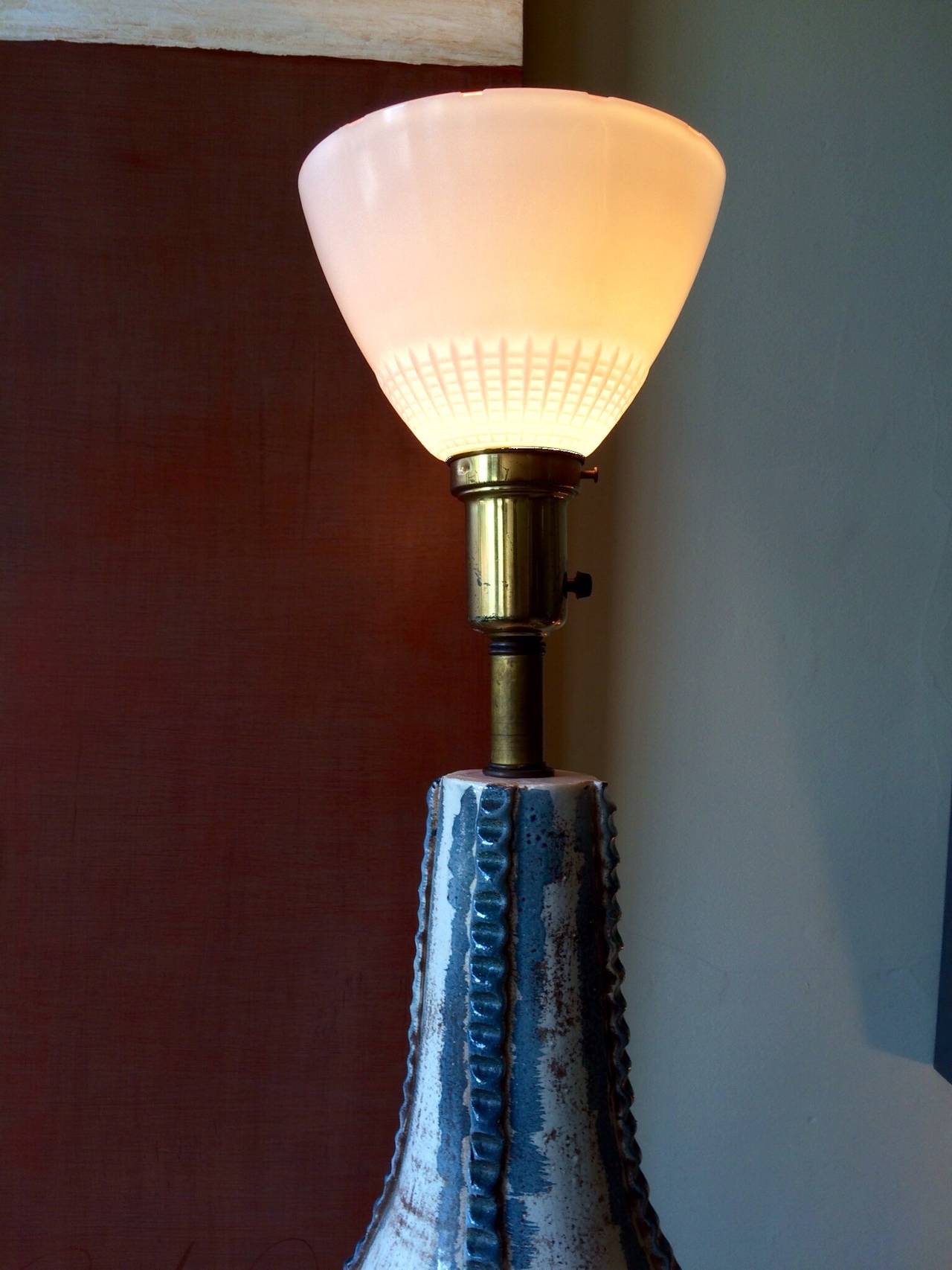 20th Century Ceramic Lamp by Tony Hill For Sale