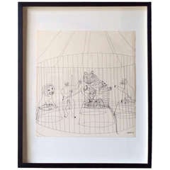 Alexander Calder (1898-1976) Framed "The Wild Beast Cage"