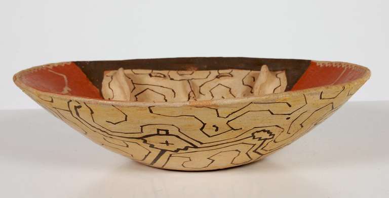 Mid 20th Century Peruvian Amazon Shipibo Figural Bowl In Excellent Condition In San Francisco, CA