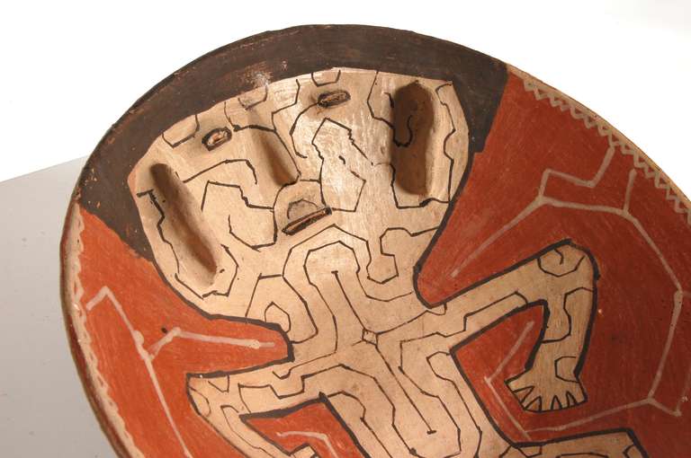 Pre-Columbian Mid 20th Century Peruvian Amazon Shipibo Figural Bowl