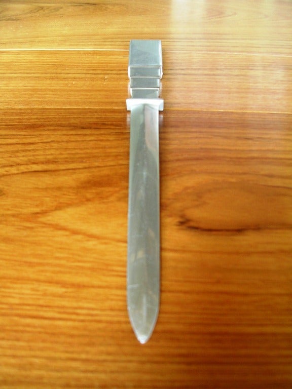 20th Century Art Deco Aluminum Paper Knife For Sale