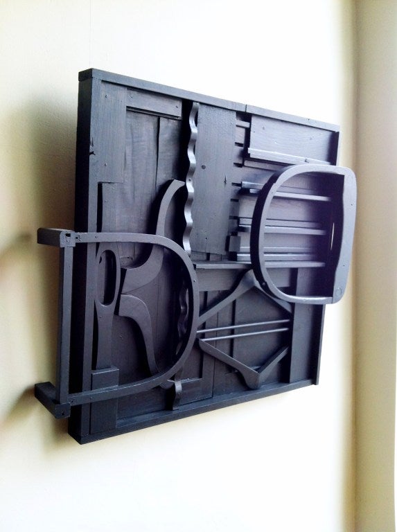 American Wall Sculpture Assemblage of Wood after Louise Nevelson For Sale
