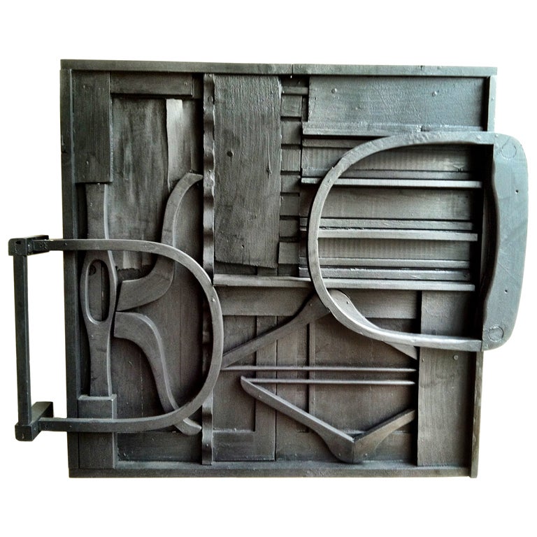 Wall Sculpture Assemblage of Wood after Louise Nevelson For Sale
