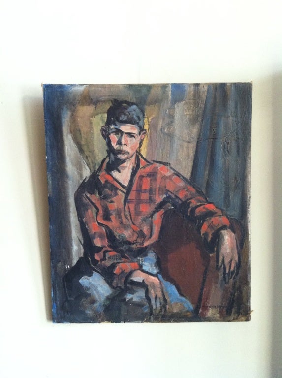 American Lundy Siegriest 1925-1985 Portrait of a Boy
