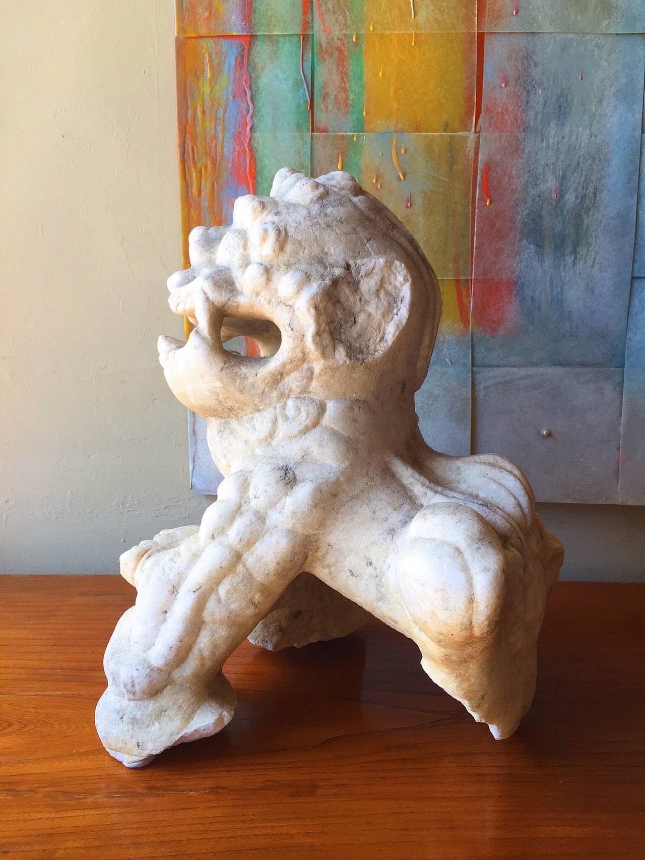 Carved Chinese Ming Foo Dog Fragment For Sale