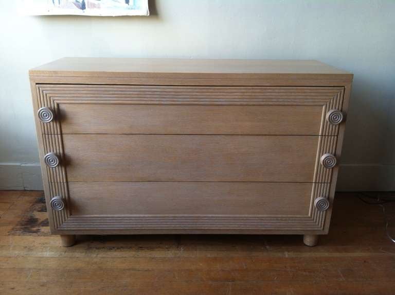 Moderne Cerused Oak Commode