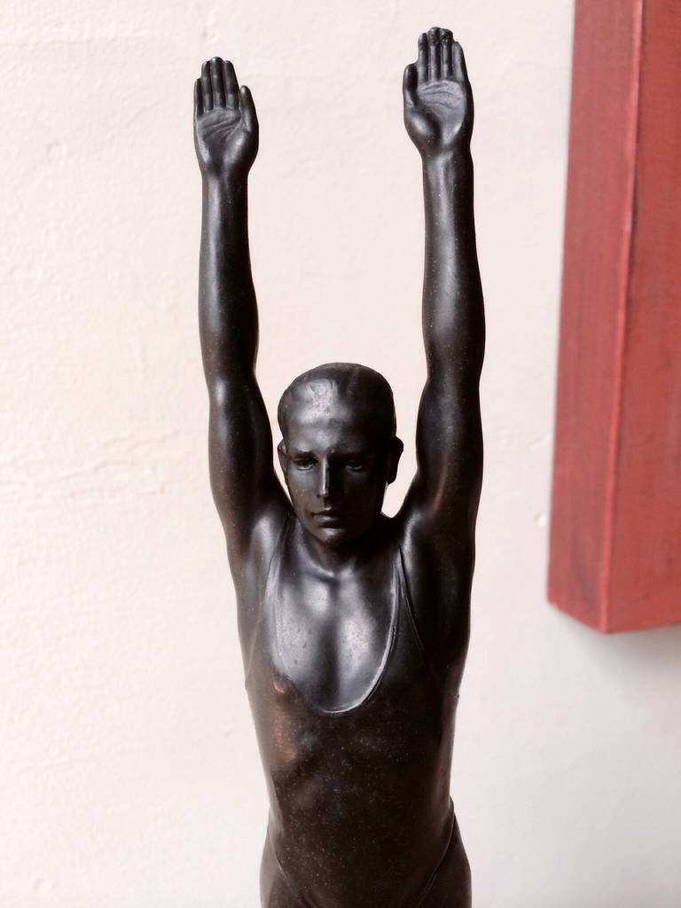 1925 German Male Diver Sculpture Trophy 2
