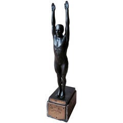 Antique 1925 German Male Diver Sculpture Trophy