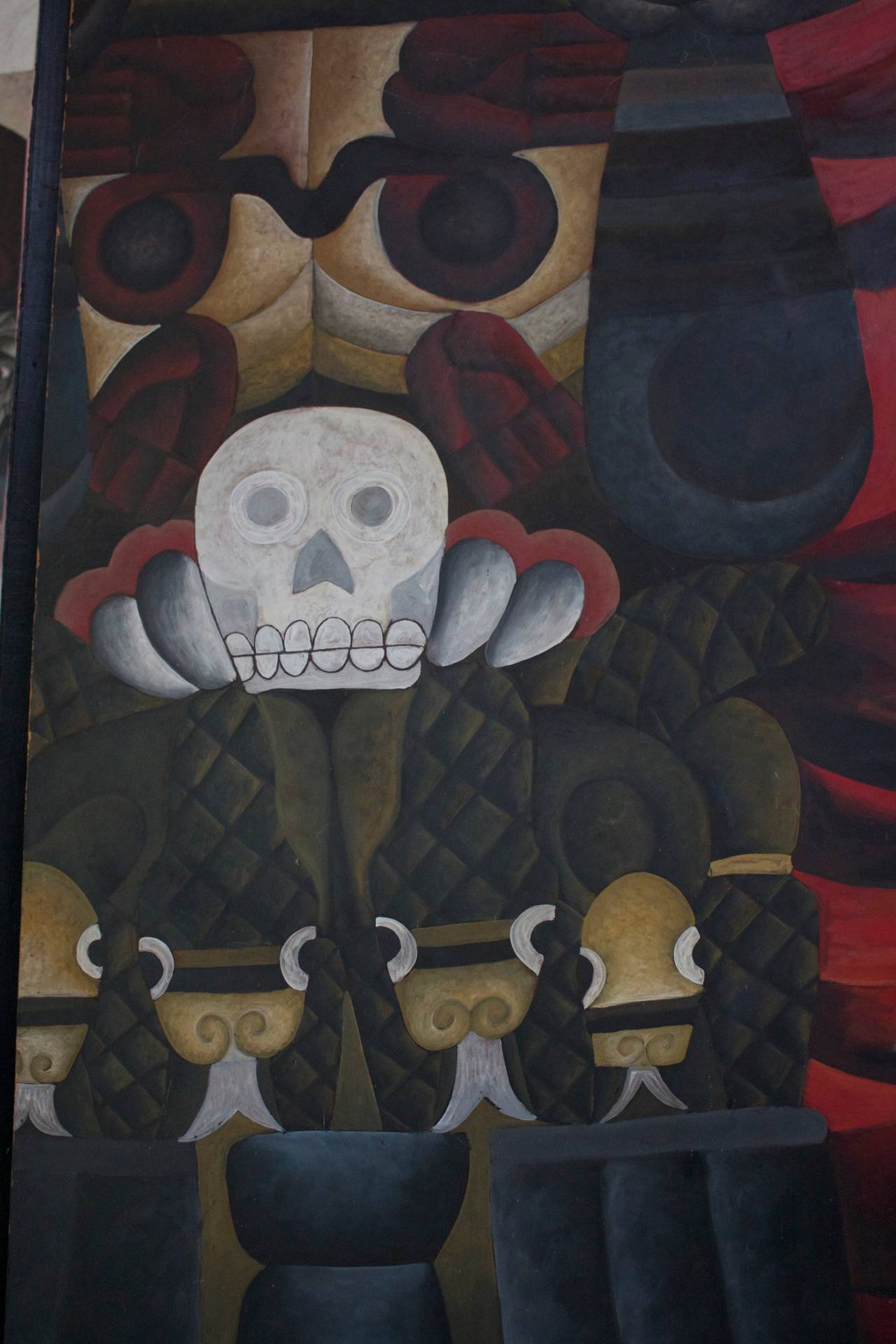Cortez: The Conquest of Mexico Four-Panel Screen Painting For Sale 2