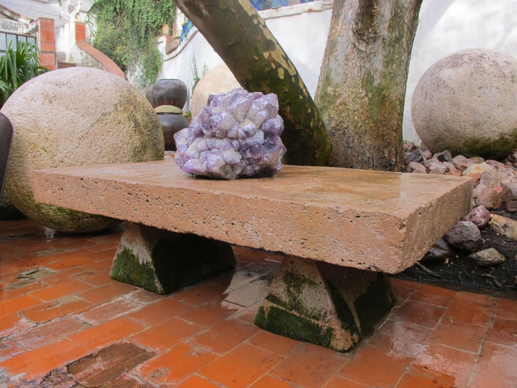 A Large Cantera Stone Table