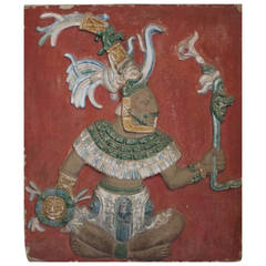 Mayan God - Fresco