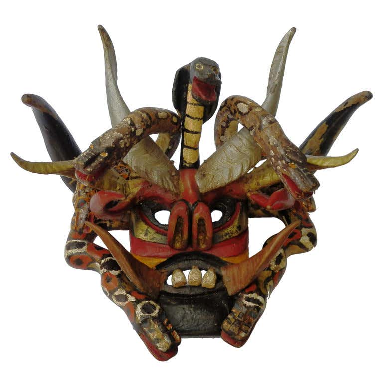 Dancing Devil Mask Mexican Devil Dance Mask For Sale at 1stDibs