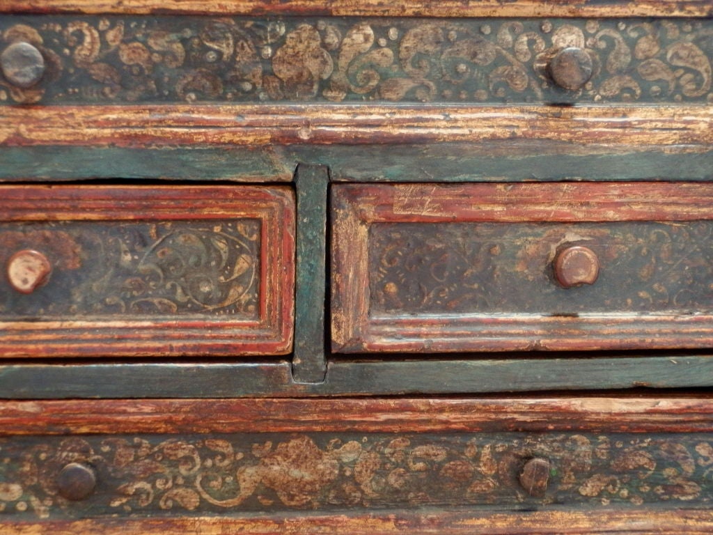 18th C Spanish Colonial Leather Covered Vargueño /Traveling Desk For Sale 1