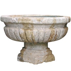 Vintage Large Spanish Colonial Style Cantera Stone Font