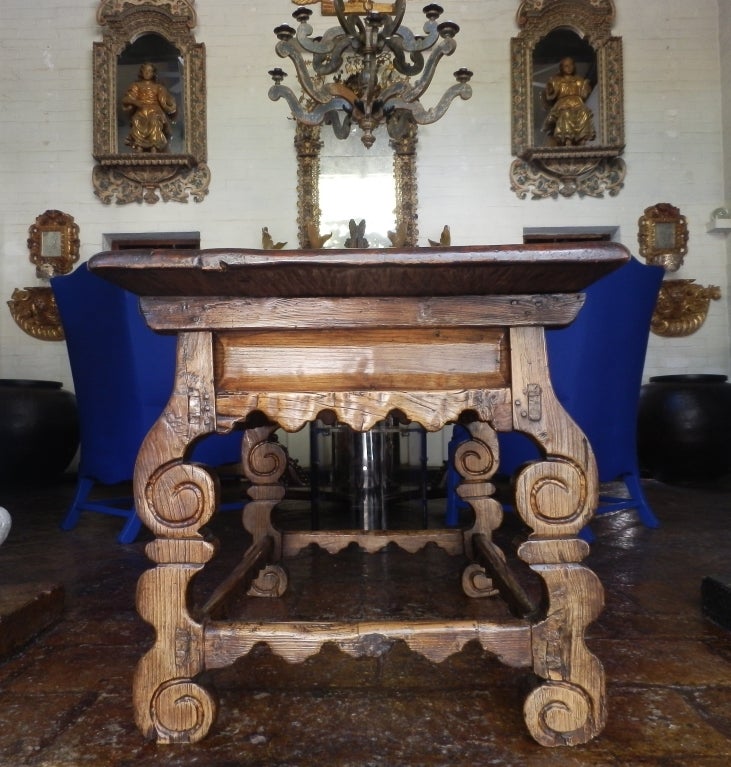 Mexican 2 Drawer Spanish Colonial Table