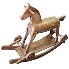 French Carved Wood Toy Horse
