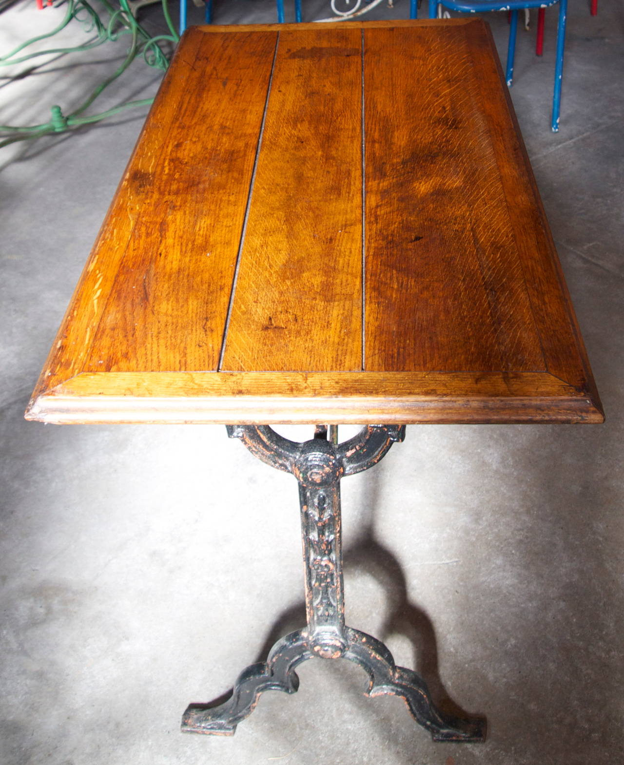 Painted French Oak Top Bistro Table