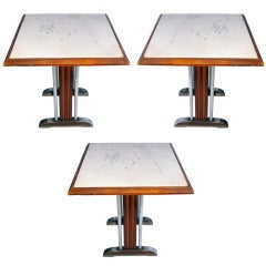 Pair of French Marble Bistro Tables