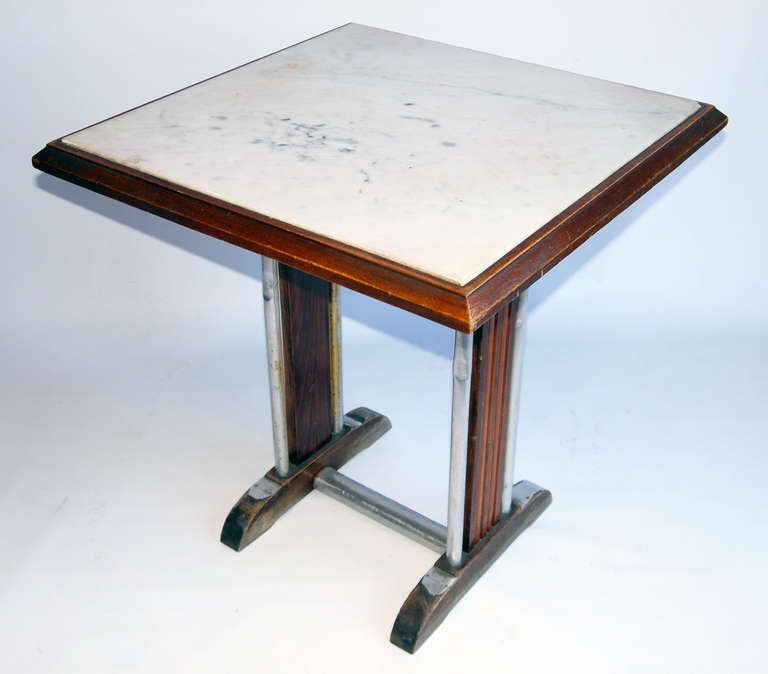 Pair of French Marble Bistro Tables In Good Condition In San Francisco, CA
