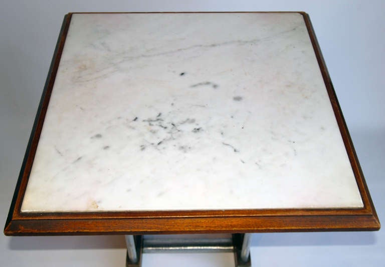 Pair of French Marble Bistro Tables 1