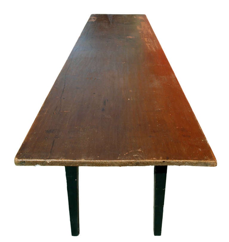 French Large Stained and Painted Brewery/Farm Table