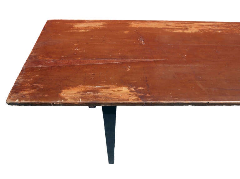 Large Stained and Painted Brewery/Farm Table 1