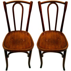 Set of 10 French Bistro Chairs by Fischel