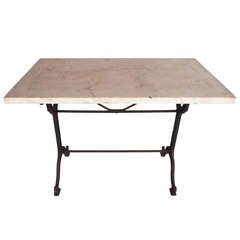 19th Century French Marble Top Bistro Table