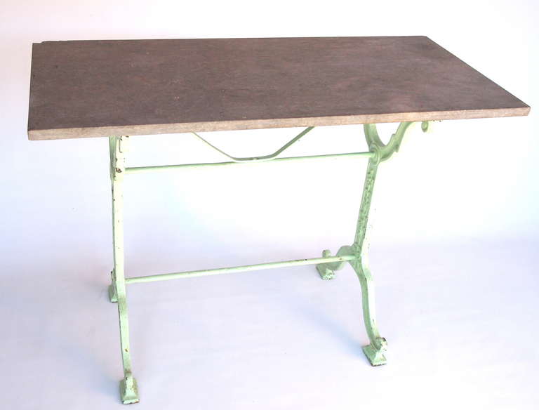 French Marble Top Bistro Table In Good Condition In San Francisco, CA