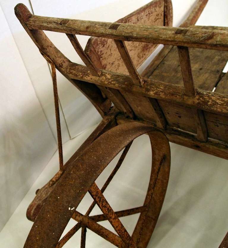 20th Century French Country Wheelbarrow