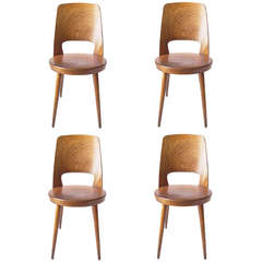 Set di 4 sedie da bistrot Baumann del Medioevo