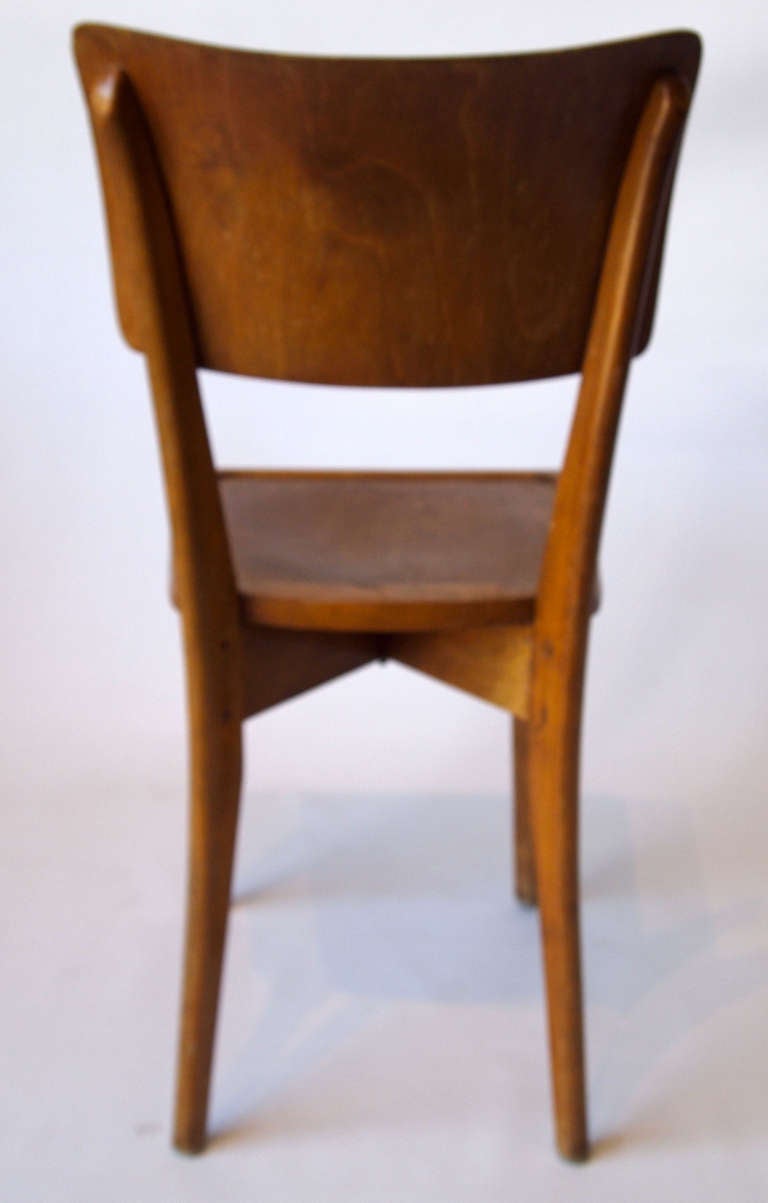 Set of 6 French Mid Century Bistro Chairs 2