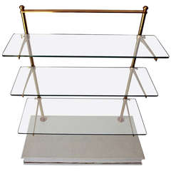 Used French Brass 
Glass Bar/Restaurant Display