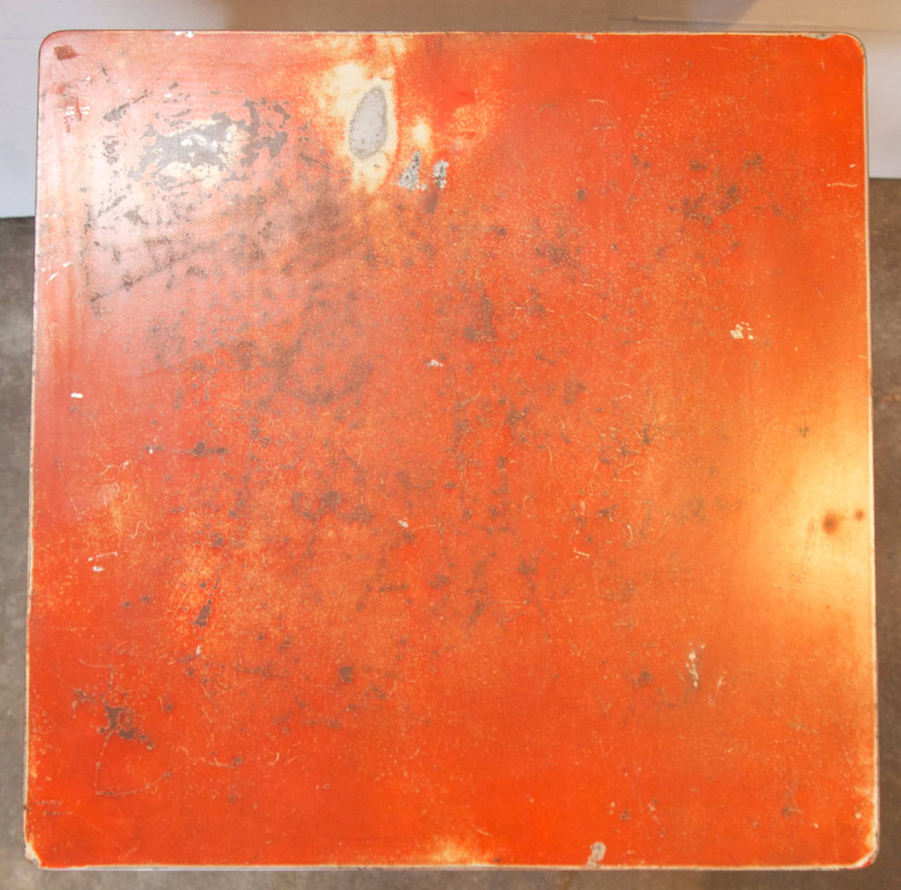 Patinated Tolix Industrial Metal Table