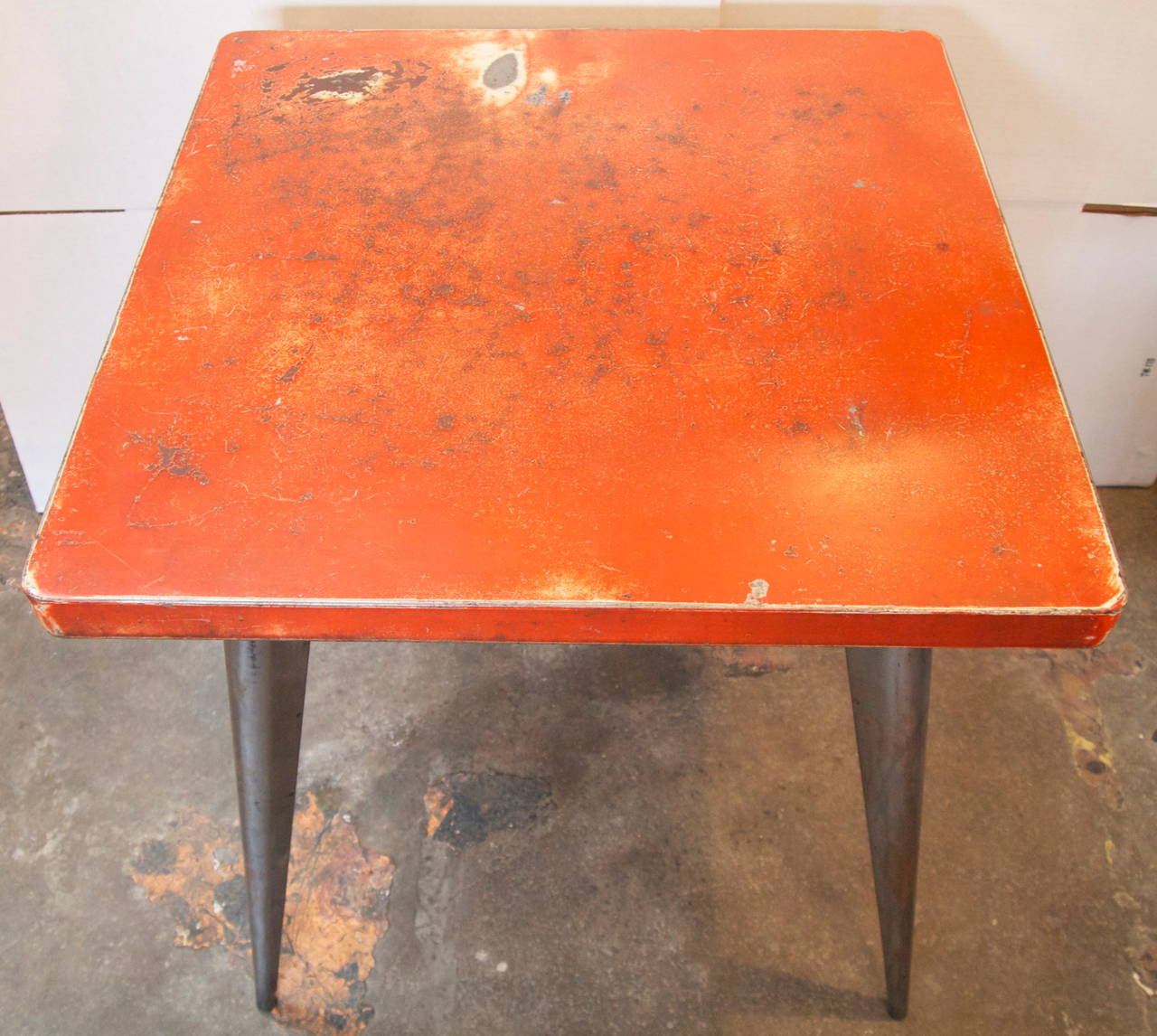 Tolix Industrial Metal Table In Good Condition In San Francisco, CA