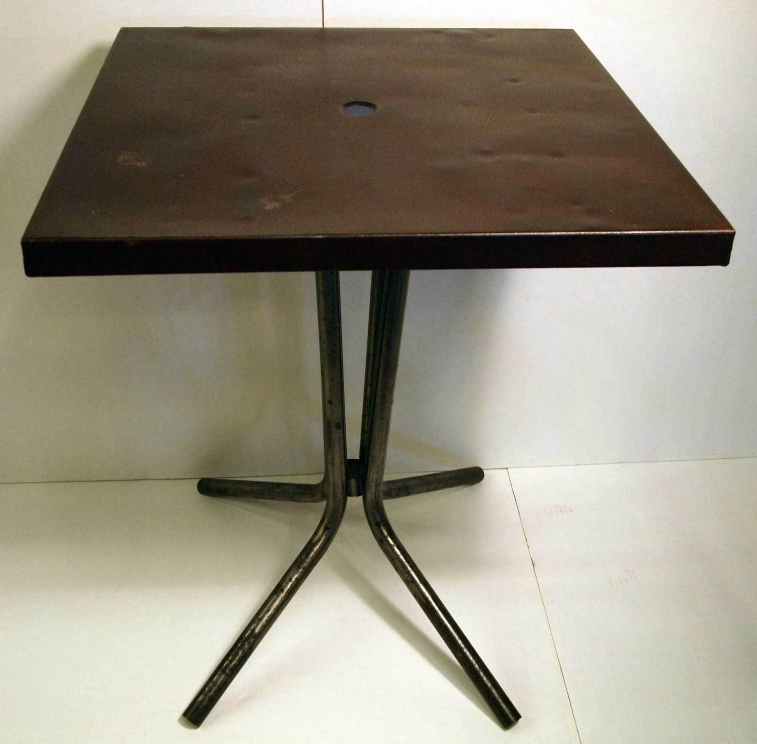 French Square Top Metal Bistro Table
