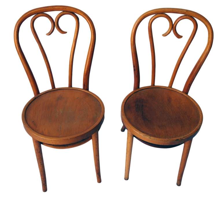 Set of 4 French Bentwood Bistro Chairs In Excellent Condition In San Francisco, CA