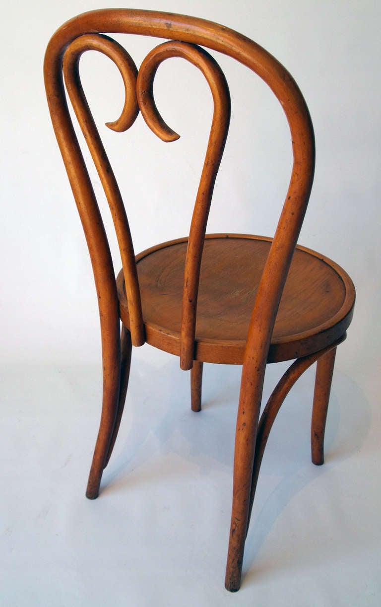20th Century Set of 4 French Bentwood Bistro Chairs