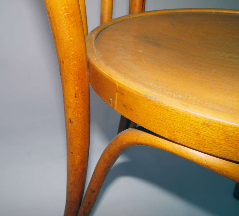 Set of 4 French Bentwood Bistro Chairs 6