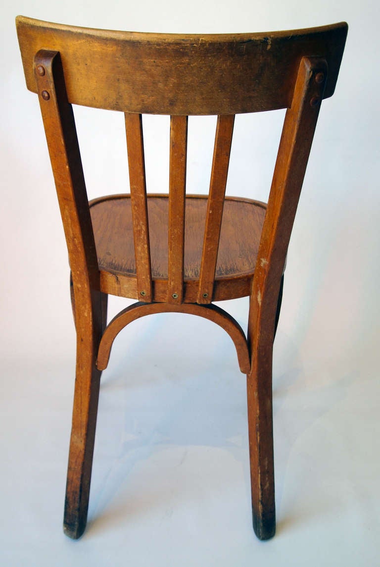 Set of  35 French Wooden Bistro Chairs In Good Condition In San Francisco, CA