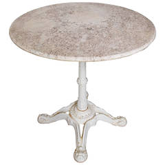 French Marble-Top Garden Table