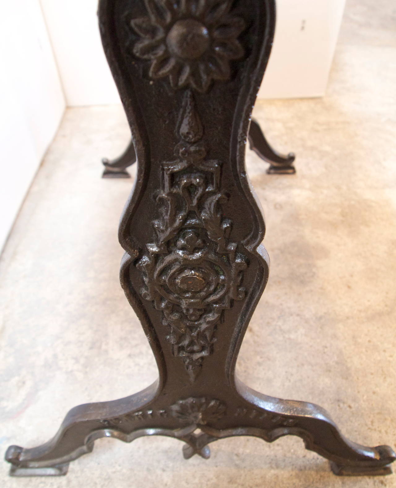 French Marble-Top Bistro Table 1