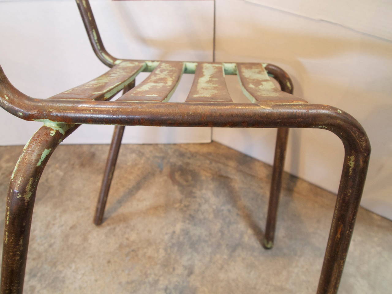 20th Century Set of Six French Industrial Bistro Chairs