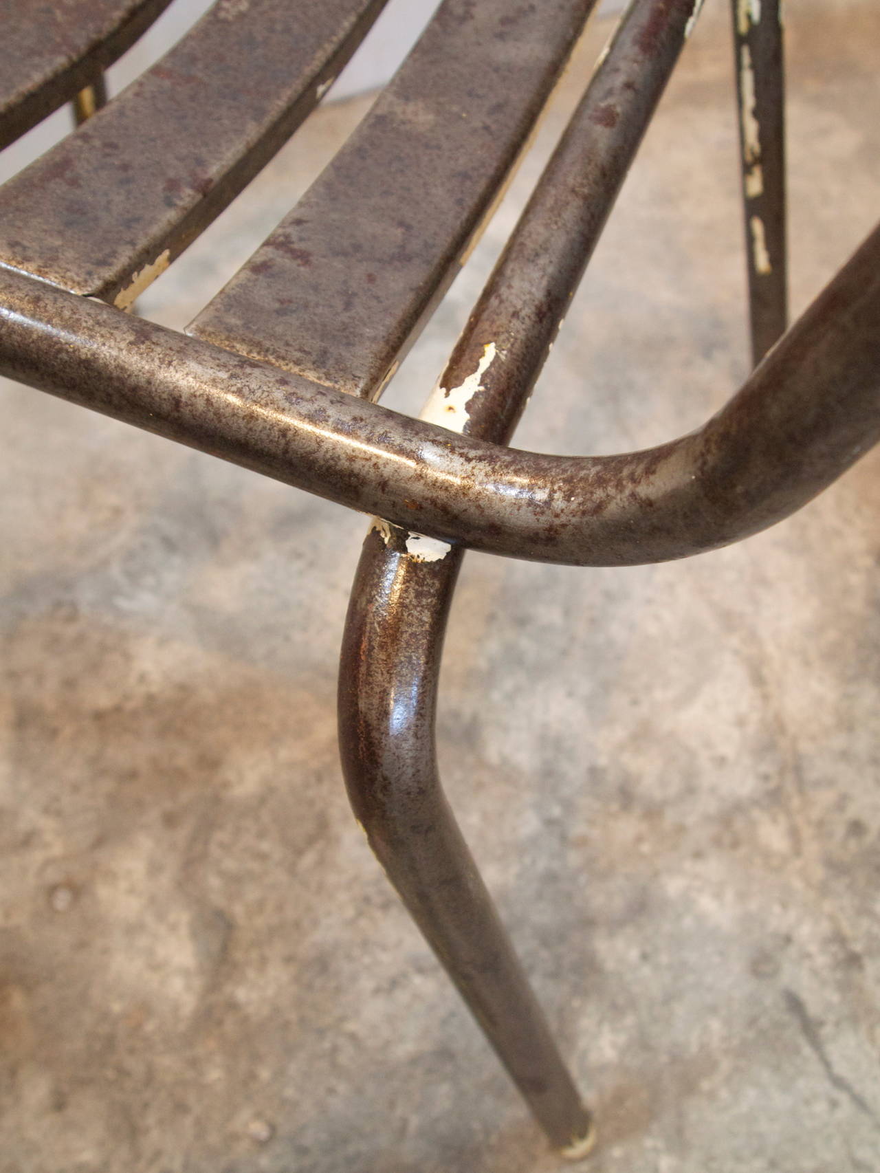 Metal Pair of Tolix Industrial Chairs