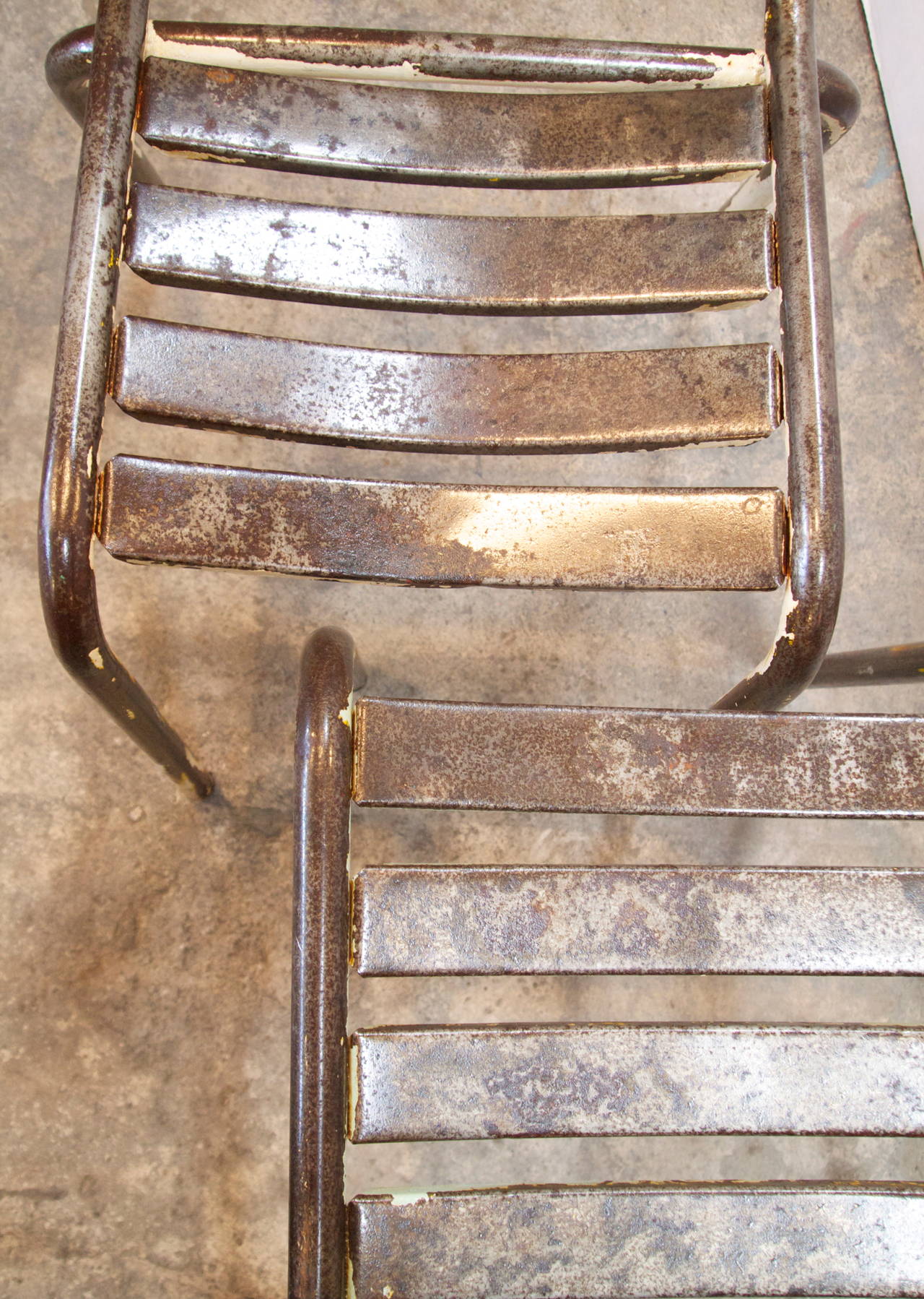 Pair of Tolix Industrial Chairs In Excellent Condition In San Francisco, CA